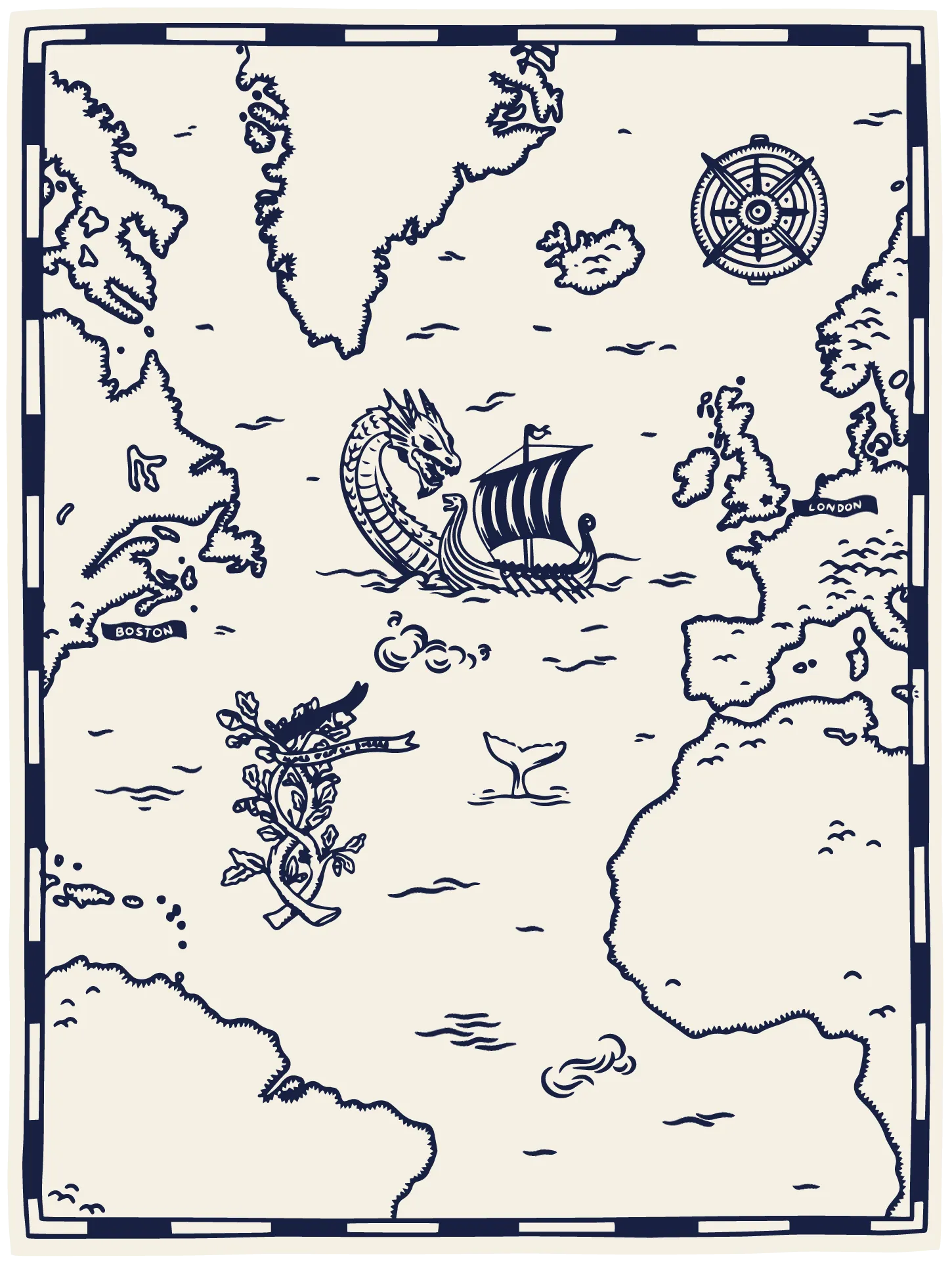 Animated vertical map illustration